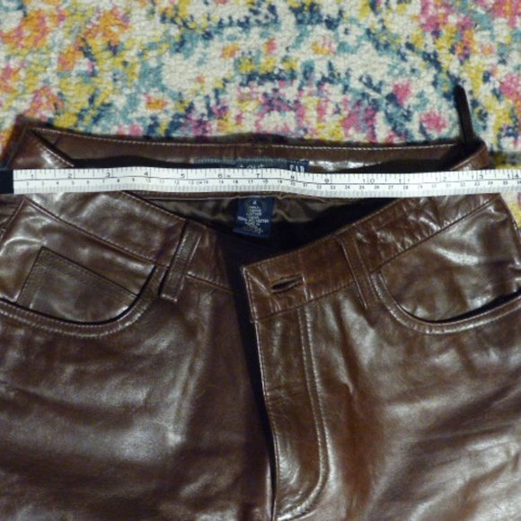 GAP brown leather pants Size 4 - Picture 6 of 8